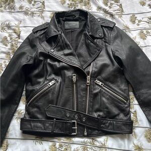 NWOT AllSaints Balfern Leather Jacket - Size 8